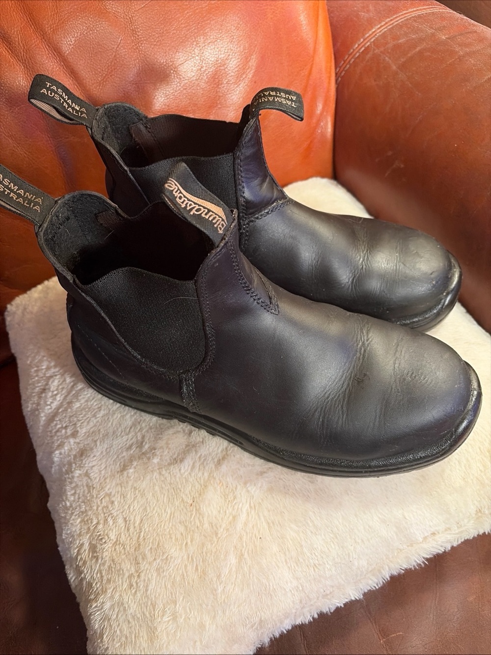 Blundstone Black Men's Chukka Pull-On Leather Boots